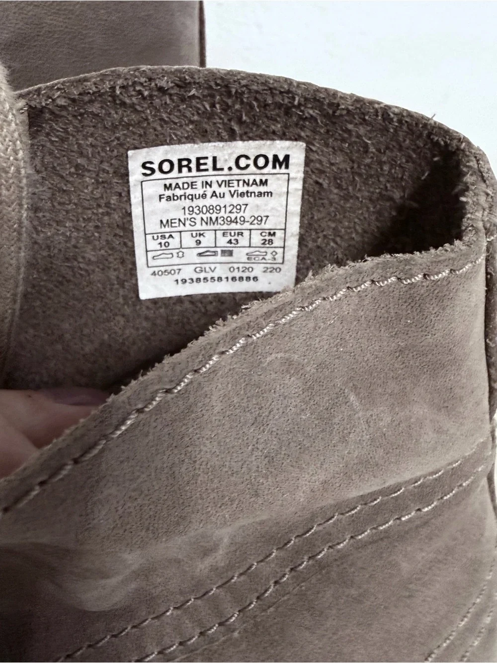 Sorel Gray Kezar Moc-Toe Boots Size 10